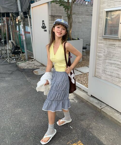 LARTIGENT(ラーティゼン)の「L24 KNIT HALTER TOP(BLUE)(Tシャツ/カットソー・レディース・その他・FREE)」の13枚目の写真