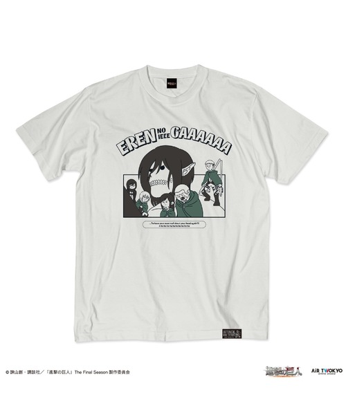 AIR TWOKYO(エアトゥーキョー)の「TVアニメ『進撃の巨人』 シーンイラストTシャツ 5(エレンの家ぇぇがぁぁぁぁ)(Tシャツ/カットソー・レディース・グレー系その他・LARGE/MEDIUM/SMALL/XX-LARGE/X-LARGE)」の3枚目の写真