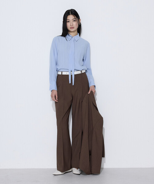 COMME CA（コムサ）の「〔 Sサイズ 〕 【セットアップ対応】T／W2WAYストレッチ ストレートパンツ（その他パンツ・レディース・ネイビー/ブラウン・5号）」の10枚目の写真