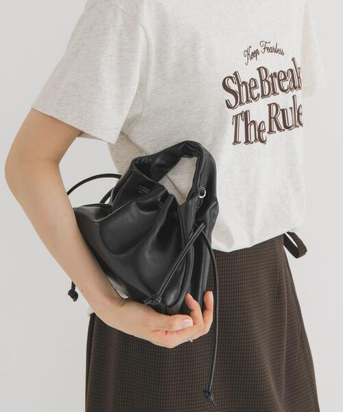 KBF(ケイビーエフ)の「巾着ワンハンドルミニBAG(ハンドバッグ・レディース・ブラック/ブラウン・ONE)」の19枚目の写真