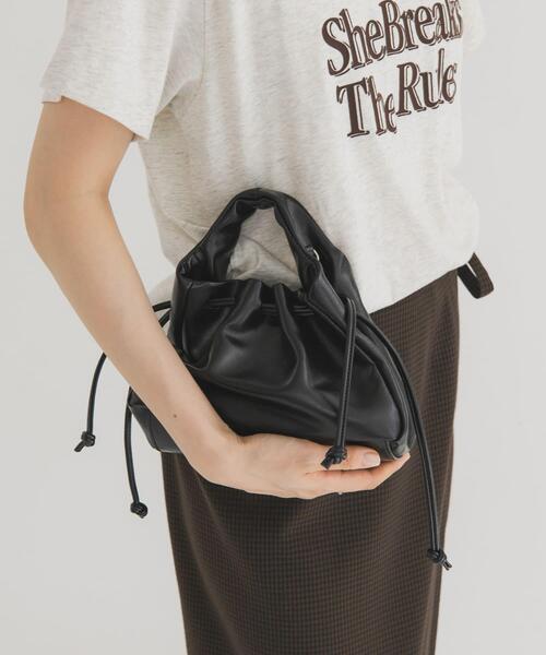 KBF(ケイビーエフ)の「巾着ワンハンドルミニBAG(ハンドバッグ・レディース・ブラック/ブラウン・ONE)」の18枚目の写真