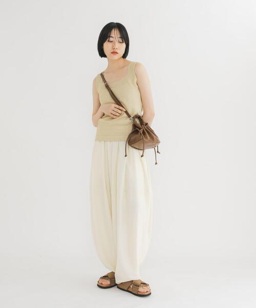 KBF(ケイビーエフ)の「巾着ワンハンドルミニBAG(ハンドバッグ・レディース・ブラック/ブラウン・ONE)」の5枚目の写真