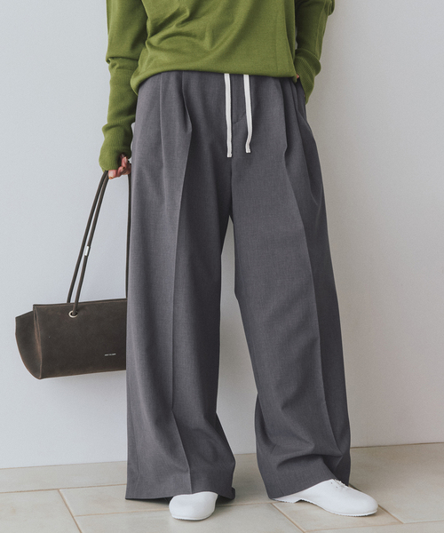 SLOBE IENA(スローブイエナ)の「《接触冷感/UVカット/吸水速乾/4サイズ展開》ワイドスラックス(スラックス・レディース・グレー/ベージュ・40/34/36/38)」の21枚目の写真