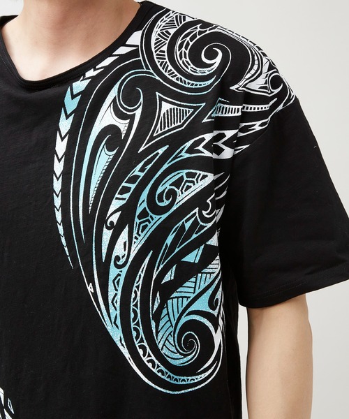 チャイハネ（チャイハネ）の「【チャイハネ】ネイティルメンズTシャツ（Tシャツ/カットソー・メンズ・ブラック/ホワイト/ベージュ・FREE）」の10枚目の写真
