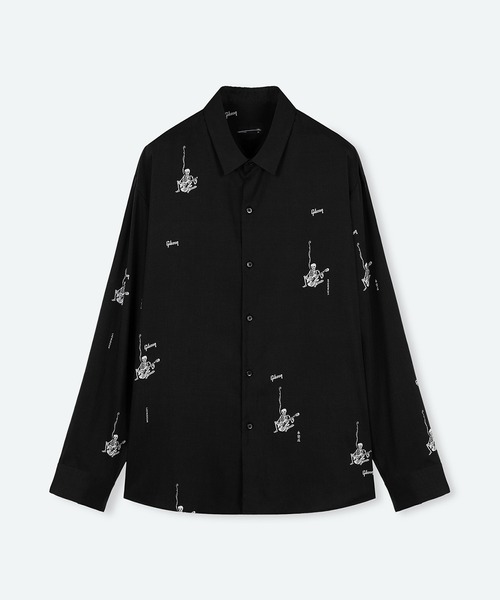 LAD MUSICIAN(ラッドミュージシャン)の「Gibson × LAD MUSICIAN × EIRAKUYA COMFORT SHIRT(シャツ/ブラウス・メンズ・ブラック・46/44/42)」の1枚目の写真