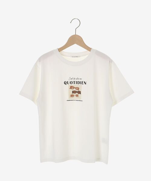 le.coeur blanc(ルクールブラン)の「QUOTIDIEN TEE(Tシャツ/カットソー・レディース・チャコールグレー/オフホワイト・38)」の3枚目の写真