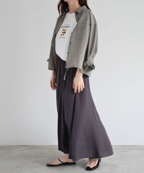 le.coeur blanc(ルクールブラン)の「QUOTIDIEN TEE(Tシャツ/カットソー・レディース・チャコールグレー/オフホワイト・38)」の10枚目の写真