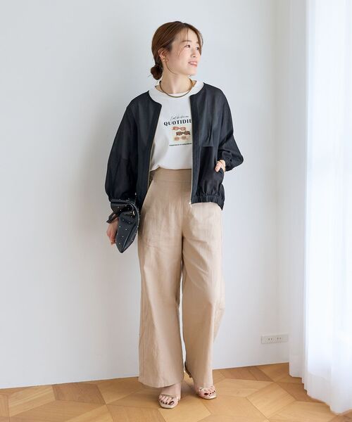 le.coeur blanc(ルクールブラン)の「QUOTIDIEN TEE(Tシャツ/カットソー・レディース・チャコールグレー/オフホワイト・38)」の13枚目の写真