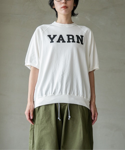 SOLAMONAT（ソラモナ）の「ハロ加工　裾紐リブPO【YARN】（Tシャツ/カットソー・レディース・ホワイト×ブラック/ホワイト×レッド/ホワイト×グリーン・FREE）」の18枚目の写真