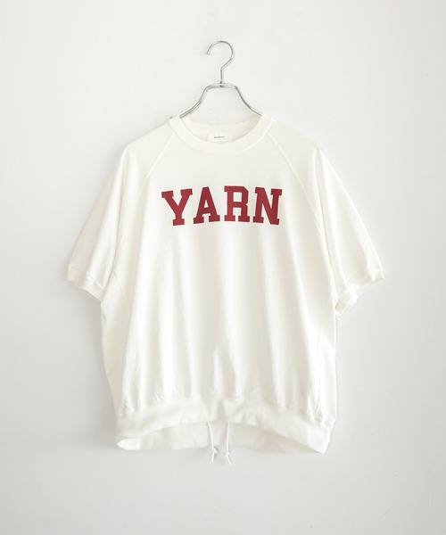SOLAMONAT（ソラモナ）の「ハロ加工　裾紐リブPO【YARN】（Tシャツ/カットソー・レディース・ホワイト×ブラック/ホワイト×レッド/ホワイト×グリーン・FREE）」の15枚目の写真