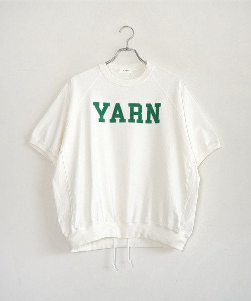 SOLAMONAT（ソラモナ）の「ハロ加工　裾紐リブPO【YARN】（Tシャツ/カットソー・レディース・ホワイト×ブラック/ホワイト×レッド/ホワイト×グリーン・FREE）」の6枚目の写真