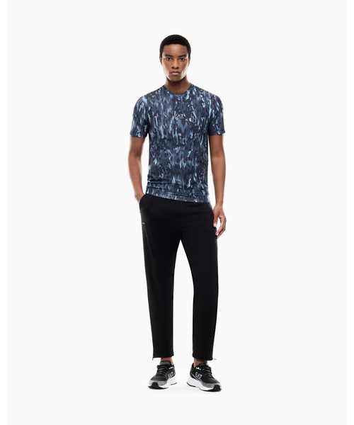 EMPORIO ARMANI EA7(エンポリオアルマーニイーエーセブン)の「<オンライン限定>【エンポリオ アルマーニ EA7】スリムフィット 迷彩柄 半袖Tシャツ Vigor 7(Tシャツ/カットソー・メンズ・カモフラージュ/ネイビー系・X-LARGE/LARGE/SMALL/MEDIUM)」の6枚目の写真