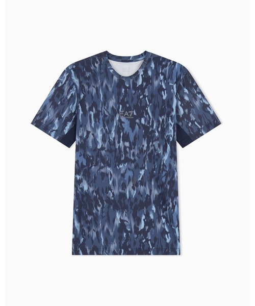 EMPORIO ARMANI EA7(エンポリオアルマーニイーエーセブン)の「<オンライン限定>【エンポリオ アルマーニ EA7】スリムフィット 迷彩柄 半袖Tシャツ Vigor 7(Tシャツ/カットソー・メンズ・カモフラージュ/ネイビー系・X-LARGE/LARGE/SMALL/MEDIUM)」の3枚目の写真