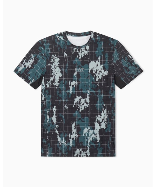 EMPORIO ARMANI EA7(エンポリオアルマーニイーエーセブン)の「<オンライン限定>【エンポリオ アルマーニ EA7】スリムフィット 迷彩柄 半袖Tシャツ Vigor 7(Tシャツ/カットソー・メンズ・カモフラージュ/ネイビー系・X-LARGE/LARGE/SMALL/MEDIUM)」の7枚目の写真