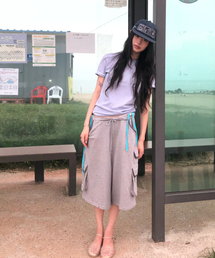 DD binding cargo bermuda pants (GREY)