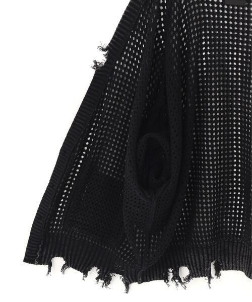 DANKE SCHON(ダンケシェーン)の「DankeSchon/ダンケシェーン/PIGMENT DAMAGE MESH CARDIGAN(カーディガン/ボレロ・レディース・ブラック系その他・L/M)」の6枚目の写真