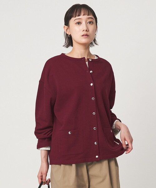 To b. by agnes b.(トゥービーバイアニエスベー)の「<To b. by agnes b.コラボ>オーバーサイズ カーディガン(カーディガン/ボレロ・レディース・グレー/ワインレッド・FREE)」の5枚目の写真