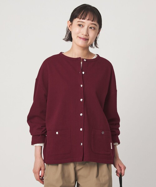To b. by agnes b.(トゥービーバイアニエスベー)の「<To b. by agnes b.コラボ>オーバーサイズ カーディガン(カーディガン/ボレロ・レディース・グレー/ワインレッド・FREE)」の6枚目の写真