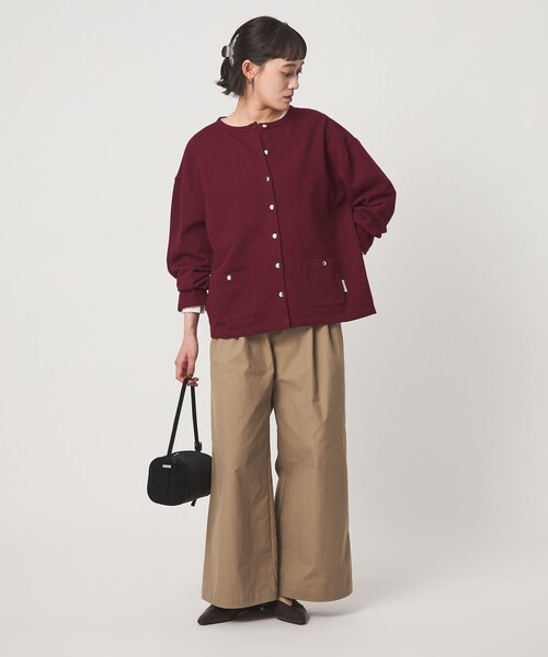 To b. by agnes b.(トゥービーバイアニエスベー)の「<To b. by agnes b.コラボ>オーバーサイズ カーディガン(カーディガン/ボレロ・レディース・グレー/ワインレッド・FREE)」の8枚目の写真