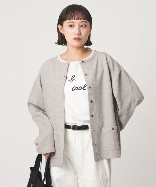 To b. by agnes b.(トゥービーバイアニエスベー)の「<To b. by agnes b.コラボ>オーバーサイズ カーディガン(カーディガン/ボレロ・レディース・グレー/ワインレッド・FREE)」の9枚目の写真