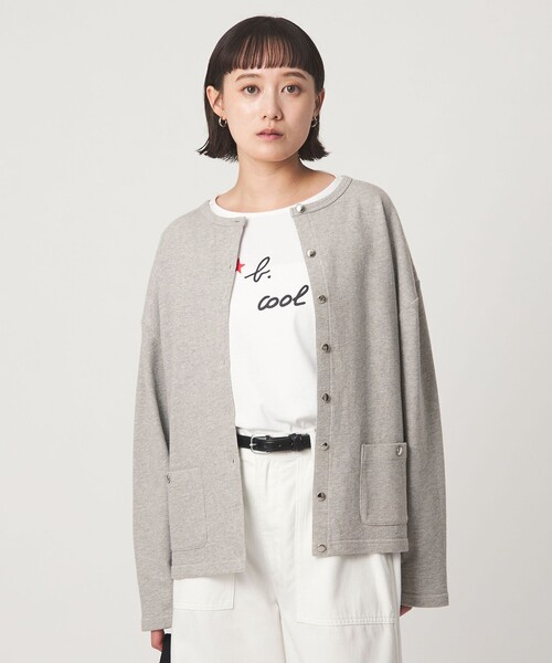 To b. by agnes b.(トゥービーバイアニエスベー)の「<To b. by agnes b.コラボ>オーバーサイズ カーディガン(カーディガン/ボレロ・レディース・グレー/ワインレッド・FREE)」の10枚目の写真