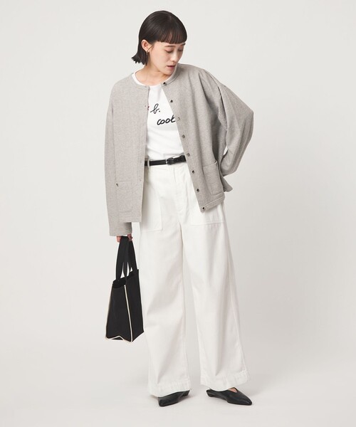 To b. by agnes b.(トゥービーバイアニエスベー)の「<To b. by agnes b.コラボ>オーバーサイズ カーディガン(カーディガン/ボレロ・レディース・グレー/ワインレッド・FREE)」の11枚目の写真