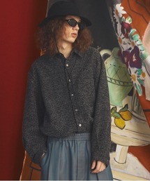 《UNISEX》Tweed Prime-Over Long Sleeve Shirt/ツイードプライムオーバーレギュラーシャツ【MAISON SPECIAL/メゾンスペシャル】