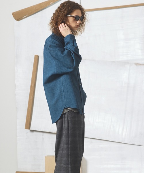 MAISON SPECIAL(メゾンスペシャル)の「《UNISEX》Tweed Prime-Over Long Sleeve Shirt/ツイードプライムオーバーレギュラーシャツ【MAISON SPECIAL/メゾンスペシャル】(シャツ/ブラウス・メンズ・ブラック/ブルー/グレー・2/0/1)」の16枚目の写真