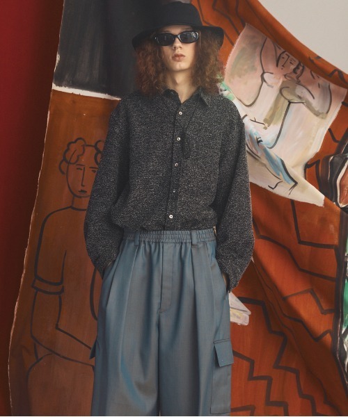 MAISON SPECIAL(メゾンスペシャル)の「《UNISEX》Tweed Prime-Over Long Sleeve Shirt/ツイードプライムオーバーレギュラーシャツ【MAISON SPECIAL/メゾンスペシャル】(シャツ/ブラウス・メンズ・ブラック/ブルー/グレー・2/0/1)」の18枚目の写真
