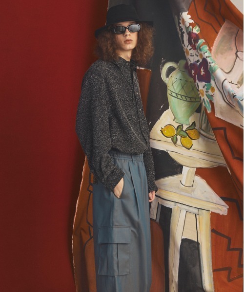 MAISON SPECIAL(メゾンスペシャル)の「《UNISEX》Tweed Prime-Over Long Sleeve Shirt/ツイードプライムオーバーレギュラーシャツ【MAISON SPECIAL/メゾンスペシャル】(シャツ/ブラウス・メンズ・ブラック/ブルー/グレー・2/0/1)」の19枚目の写真