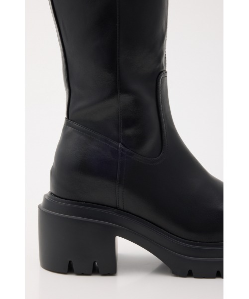 SLY(スライ)の「【美脚チートブーツ】SQUARE TOE KNEE BOOTS スクエアトゥニーブーツ 秋服 冬服(ブーツ・レディース・ブラウン/ブラック・SMALL/MEDIUM/LARGE)」の7枚目の写真
