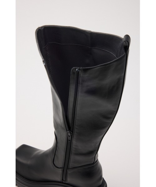 SLY(スライ)の「【美脚チートブーツ】SQUARE TOE KNEE BOOTS スクエアトゥニーブーツ 秋服 冬服(ブーツ・レディース・ブラウン/ブラック・SMALL/MEDIUM/LARGE)」の10枚目の写真