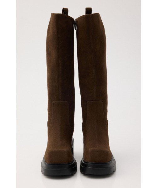 SLY(スライ)の「【美脚チートブーツ】SQUARE TOE KNEE BOOTS スクエアトゥニーブーツ 秋服 冬服(ブーツ・レディース・ブラウン/ブラック・SMALL/MEDIUM/LARGE)」の12枚目の写真