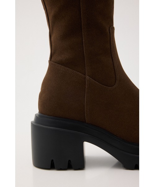 SLY(スライ)の「【美脚チートブーツ】SQUARE TOE KNEE BOOTS スクエアトゥニーブーツ 秋服 冬服(ブーツ・レディース・ブラウン/ブラック・SMALL/MEDIUM/LARGE)」の15枚目の写真
