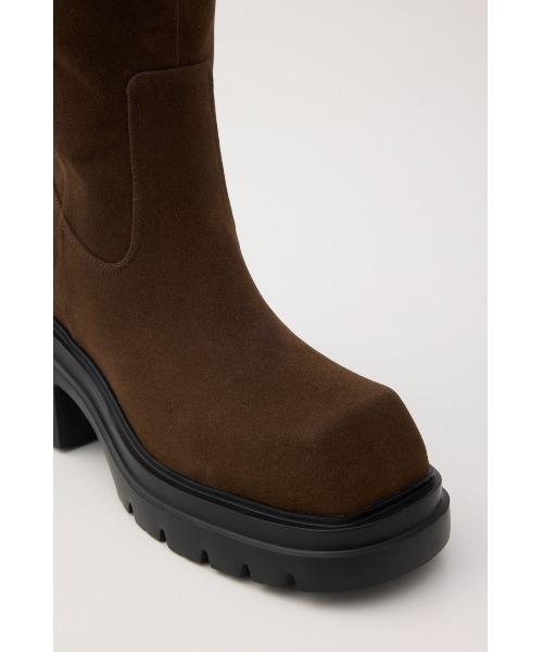 SLY(スライ)の「【美脚チートブーツ】SQUARE TOE KNEE BOOTS スクエアトゥニーブーツ 秋服 冬服(ブーツ・レディース・ブラウン/ブラック・SMALL/MEDIUM/LARGE)」の16枚目の写真