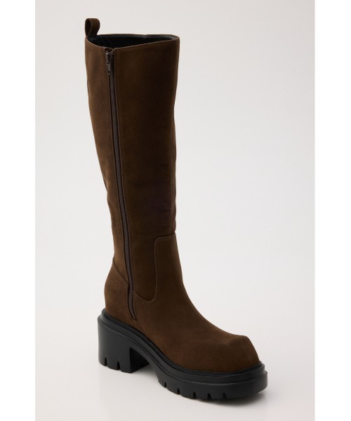 SLY(スライ)の「【美脚チートブーツ】SQUARE TOE KNEE BOOTS スクエアトゥニーブーツ 秋服 冬服(ブーツ・レディース・ブラウン/ブラック・SMALL/MEDIUM/LARGE)」の17枚目の写真
