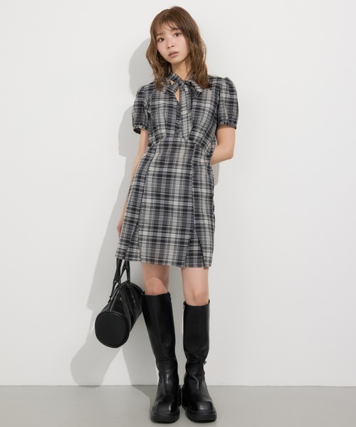 SLY(スライ)の「【美脚チートブーツ】SQUARE TOE KNEE BOOTS スクエアトゥニーブーツ 秋服 冬服(ブーツ・レディース・ブラウン/ブラック・SMALL/MEDIUM/LARGE)」の20枚目の写真
