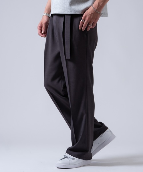 OXA(オグザ)の「ベルト付きスリムスラックス タックパンツ OXA(スラックス・メンズ・ベージュ/ブラック/チャコール・LARGE/MEDIUM)」の20枚目の写真
