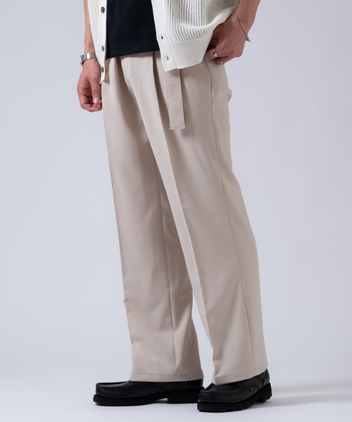 OXA(オグザ)の「ベルト付きスリムスラックス タックパンツ OXA(スラックス・メンズ・ベージュ/ブラック/チャコール・LARGE/MEDIUM)」の14枚目の写真