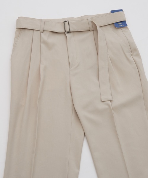 OXA(オグザ)の「ベルト付きスリムスラックス タックパンツ OXA(スラックス・メンズ・ベージュ/ブラック/チャコール・LARGE/MEDIUM)」の9枚目の写真