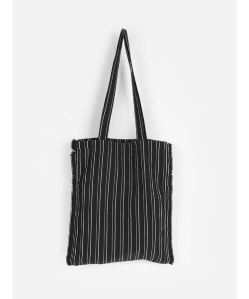 FIKA.（フィーカ）の「Striped gather tote bag（トートバッグ・レディース・ベージュ/ホワイト/グリーン系その他3/ブラック/パープル系その他・FREE）」の12枚目の写真