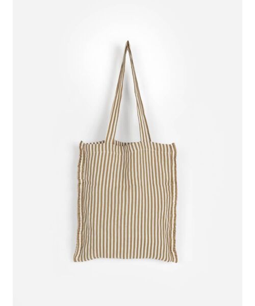FIKA.（フィーカ）の「Striped gather tote bag（トートバッグ・レディース・ベージュ/ホワイト/グリーン系その他3/ブラック/パープル系その他・FREE）」の13枚目の写真