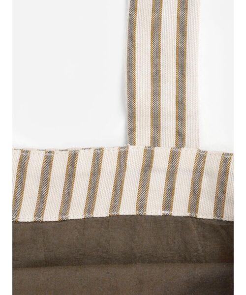 FIKA.（フィーカ）の「Striped gather tote bag（トートバッグ・レディース・ベージュ/ホワイト/グリーン系その他3/ブラック/パープル系その他・FREE）」の19枚目の写真