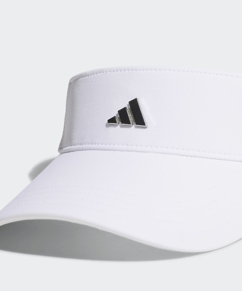 adidas(アディダス)の「撥水 メタルロゴ バイザー【adidas Golf/アディダスゴルフ】(サンバイザー・メンズ・ホワイト・X-LARGE/LARGE/MEDIUM)」の3枚目の写真