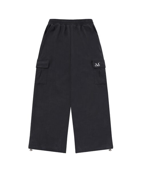 MUCENT(ムセント)の「コージーコーデュロイカーゴワイドパンツ 男女共用 (4カラー)(スウェットパンツ・レディース・ブラック/ブラウン/アイボリー/アイボリー系1/ブラック系/グレー系/ブラウン系/チャコール・0/1/2)」の3枚目の写真