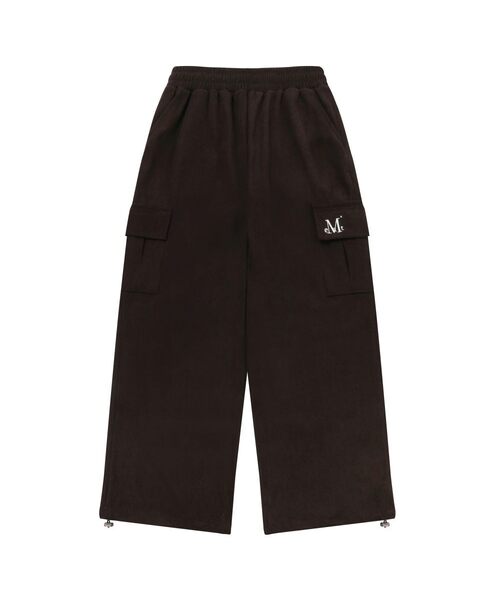 MUCENT(ムセント)の「コージーコーデュロイカーゴワイドパンツ 男女共用 (4カラー)(スウェットパンツ・レディース・ブラック/ブラウン/アイボリー/アイボリー系1/ブラック系/グレー系/ブラウン系/チャコール・0/1/2)」の6枚目の写真
