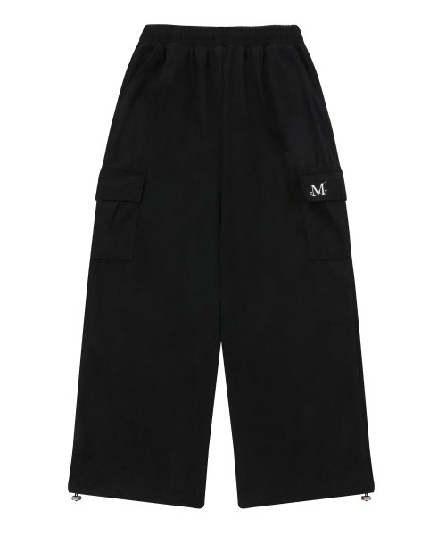 MUCENT(ムセント)の「コージーコーデュロイカーゴワイドパンツ 男女共用 (4カラー)(スウェットパンツ・レディース・ブラック/ブラウン/アイボリー/アイボリー系1/ブラック系/グレー系/ブラウン系/チャコール・0/1/2)」の15枚目の写真