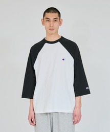【Champion/チャンピオン】メンズ ベーシック 3/4ラグランスリーブTシャツ