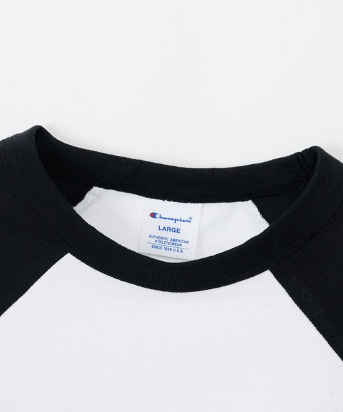 Champion（チャンピオン）の「【Champion/チャンピオン】メンズ ベーシック 3/4ラグランスリーブTシャツ（Tシャツ/カットソー・メンズ・ブラック/ホワイト/ホワイト×ブラック/グレー/ホワイト系その他2・X-LARGE/LARGE/MEDIUM）」の19枚目の写真