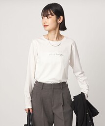 ロゴ  ロングスリーブ カットソー